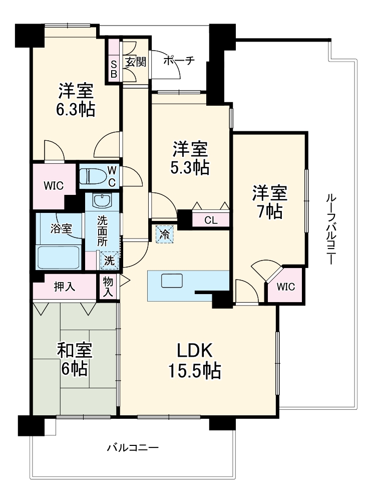 マ・トール熊谷パークテラスの間取り