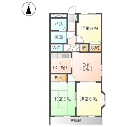 レジアスハイム遼仙の間取り