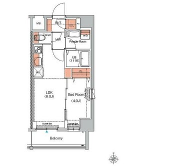 エストゥルース武蔵小杉の間取り