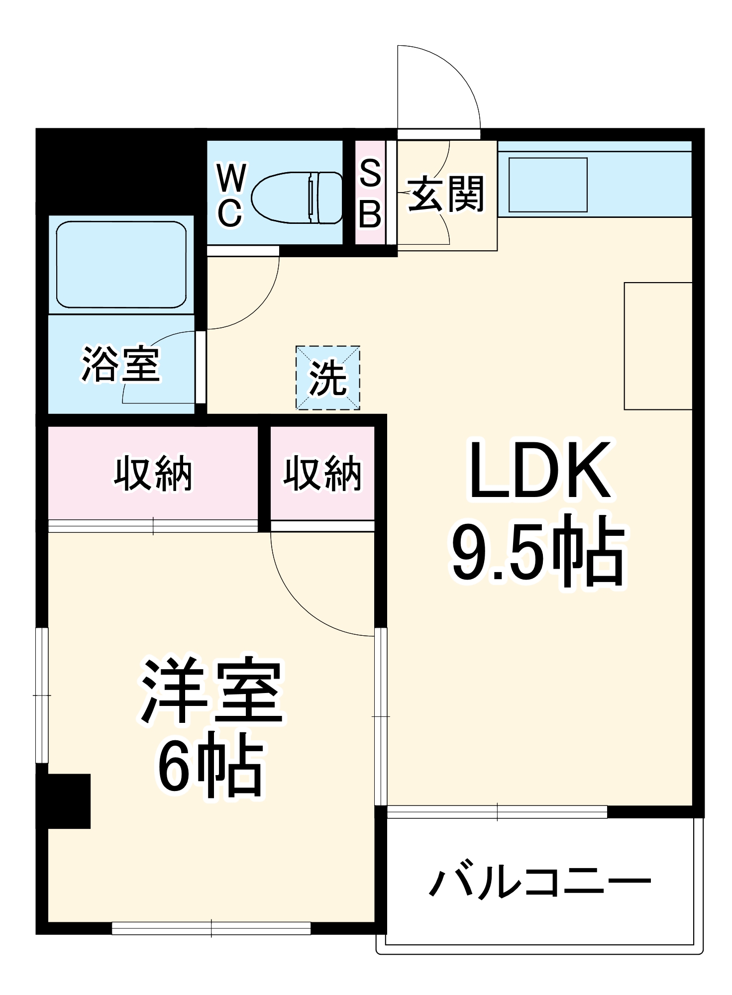 清新マンションの間取り
