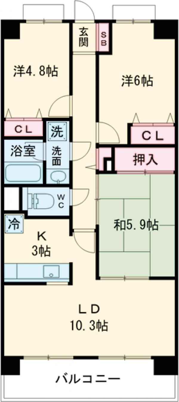 ケイティーズ クリアの間取り