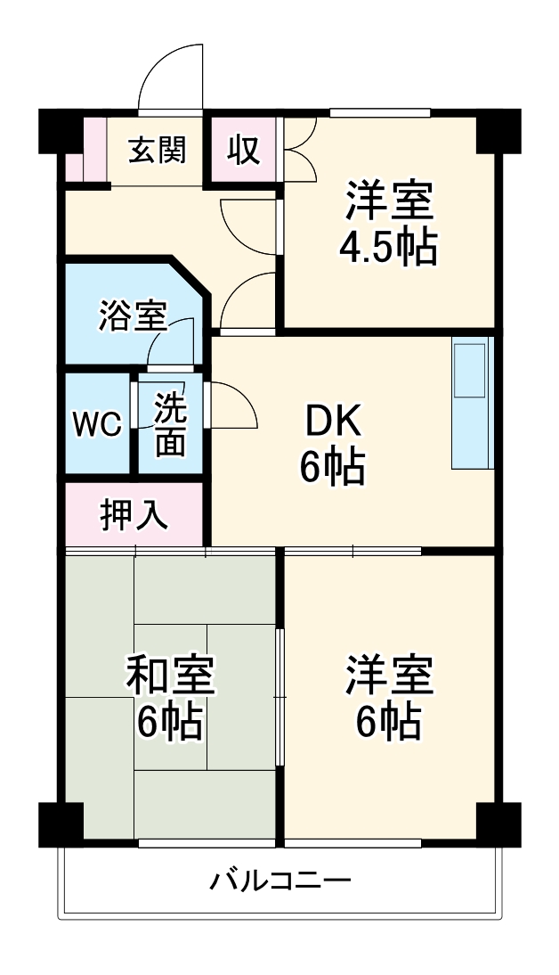 中根ハイツの間取り