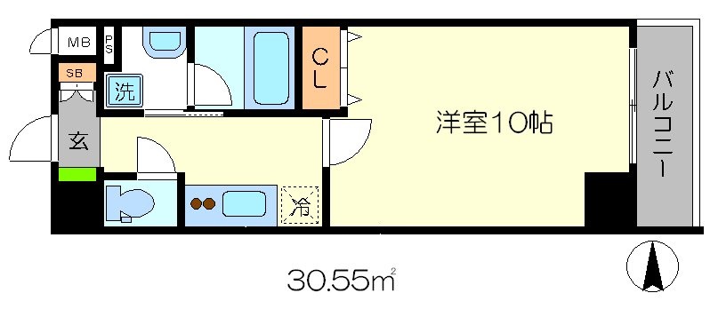 アスヴェル京都西大路御池の間取り