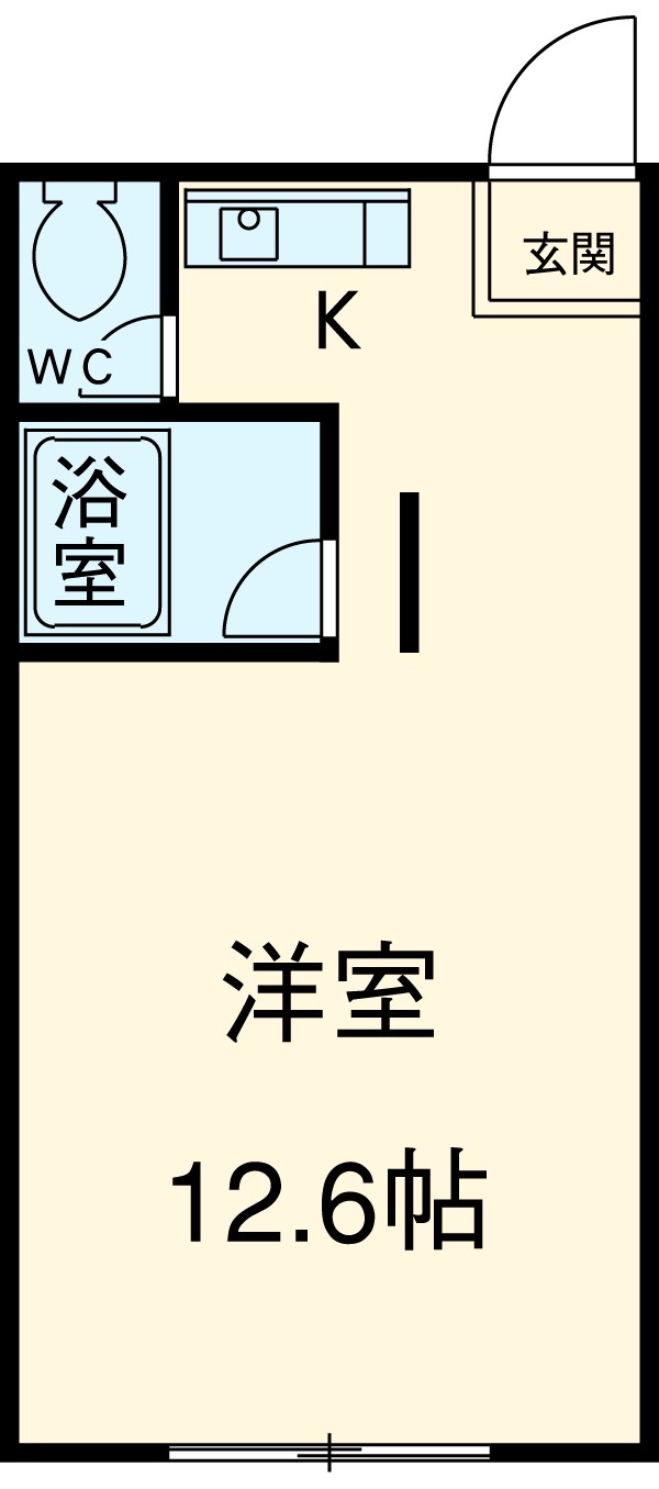 広栄荘７棟・726号室の間取り