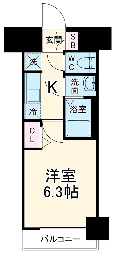 ディアレイシャス名古屋太閤通Ⅱの間取り