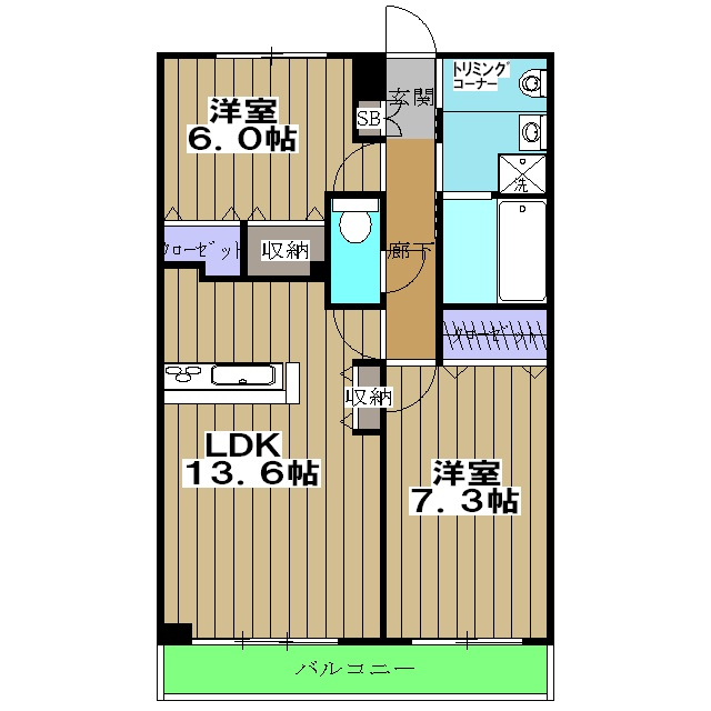 シュシュパルク太秦の間取り
