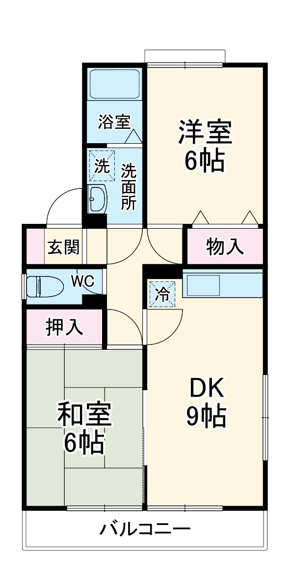 ヒルサイドタウンA棟の間取り