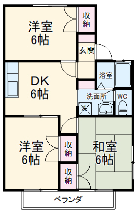 セジュール大橋 Aの間取り