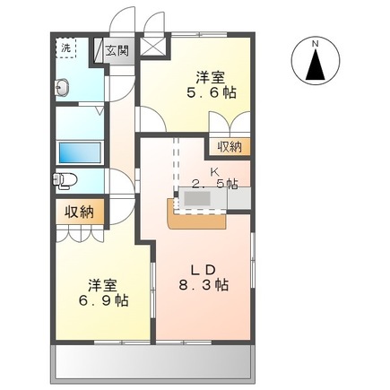 ツイングランデ Ⅱの間取り