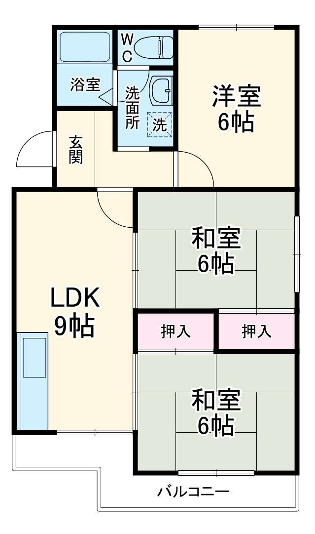 マンションブルースカイの間取り