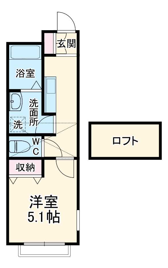 アパートメント枡形No.2の間取り