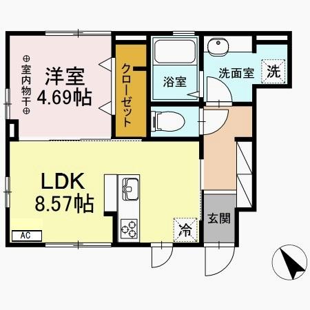 堀切の完工年月(2018年2月)築の賃貸アパートの間取り