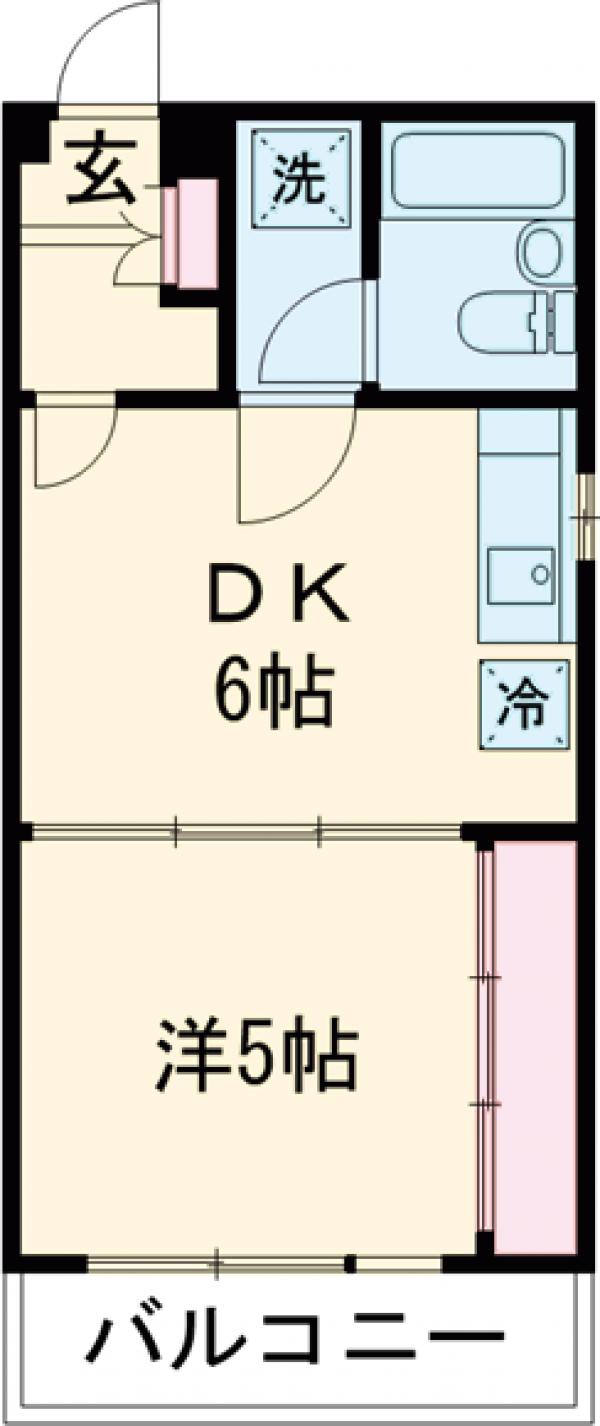 天神町の完工年月(1988年6月)築の賃貸マンションの間取り