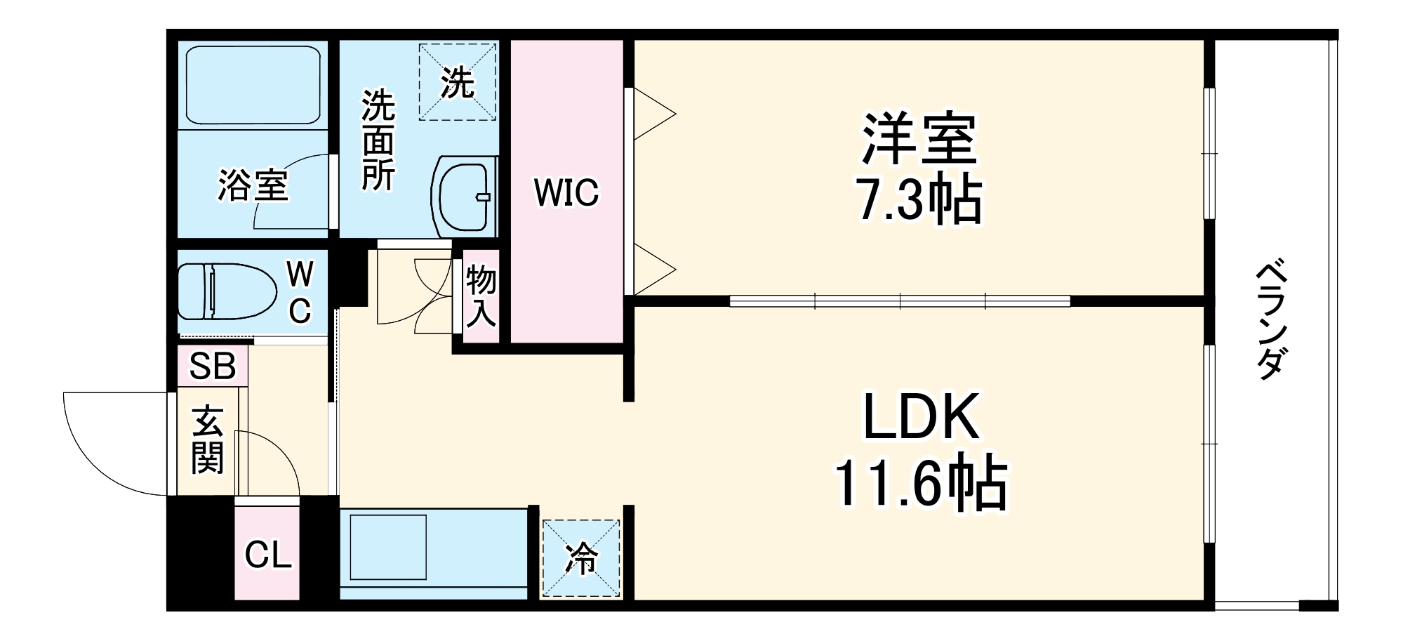 パインコート本厚木の間取り