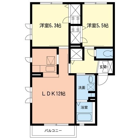 レグルスオザワBの間取り