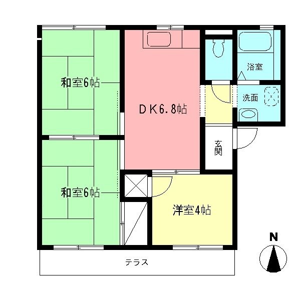 エミネンス・ハナBの間取り