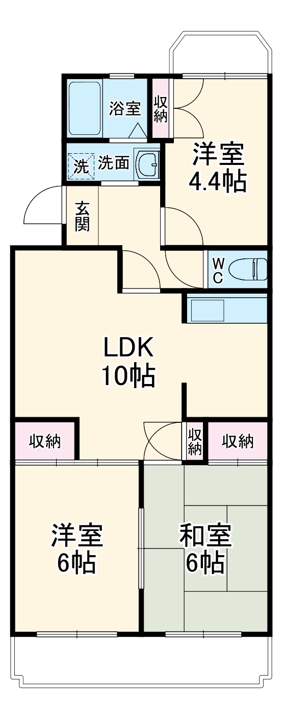 リバーサイドハイツの間取り
