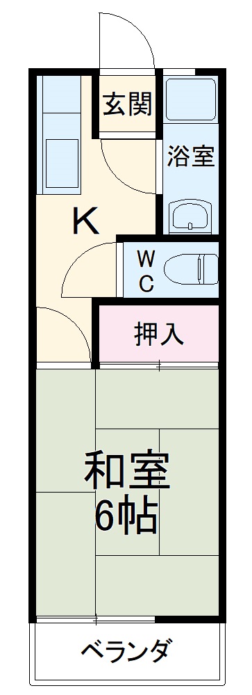 美芳ハイツの間取り
