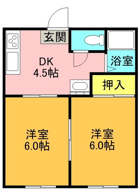 サニーコーポ A棟の間取り