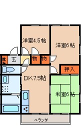 エリームA棟の間取り