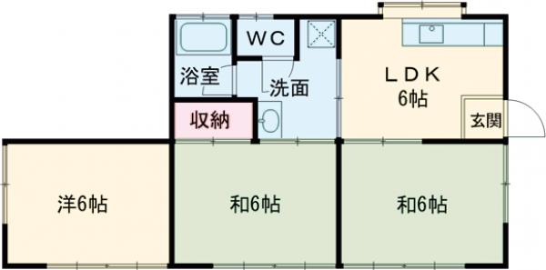 行方市芹沢平屋の間取り