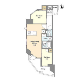 ウェルスクエア西蒲田の間取り