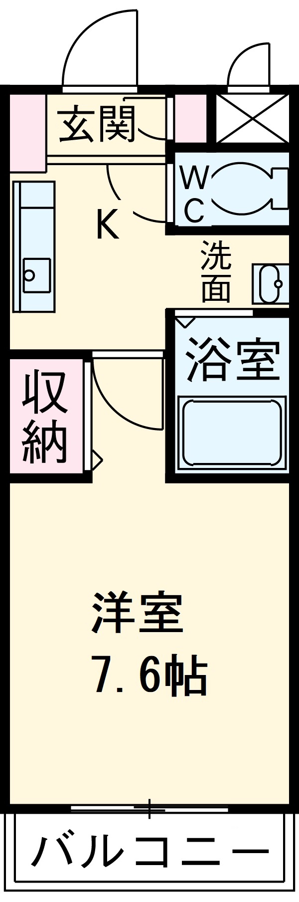 パークサイド錦Ⅰの間取り