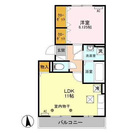 レーブ中泉の間取り