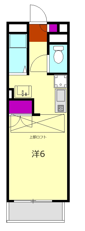 プチメゾン蛍・203号室の間取り