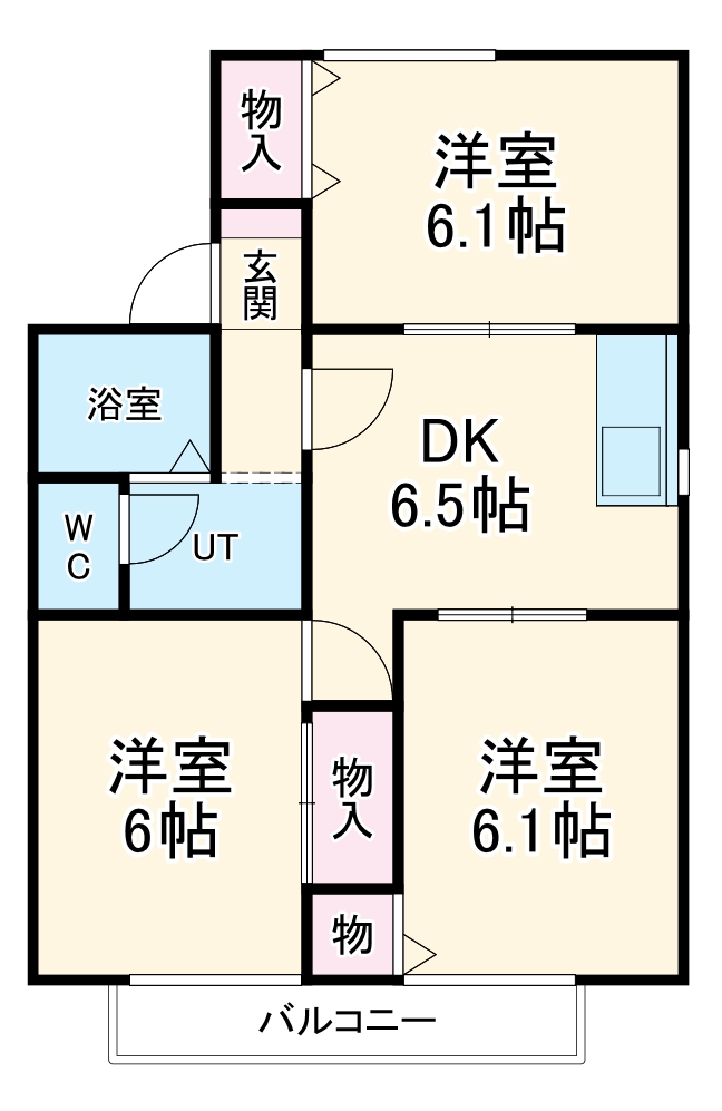 サン・ヒルズ C棟の間取り