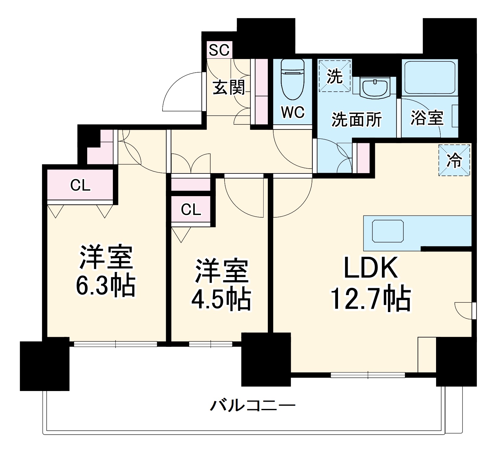 ワンルーフレジデンス板橋大山の間取り