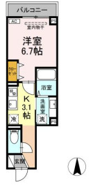 ルリアン北小岩Ⅲ・103号室の間取り