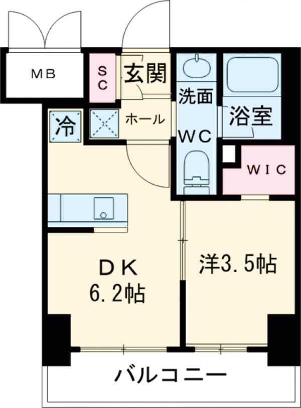 ワンルーフレジデンス板橋大山の間取り