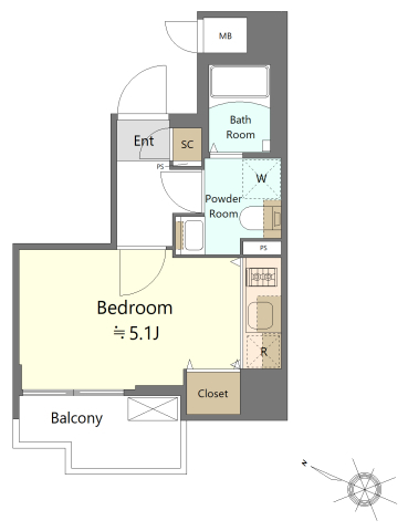 SHOKEN Residence横浜花月の間取り