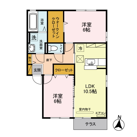 フェリーチェ Bの間取り