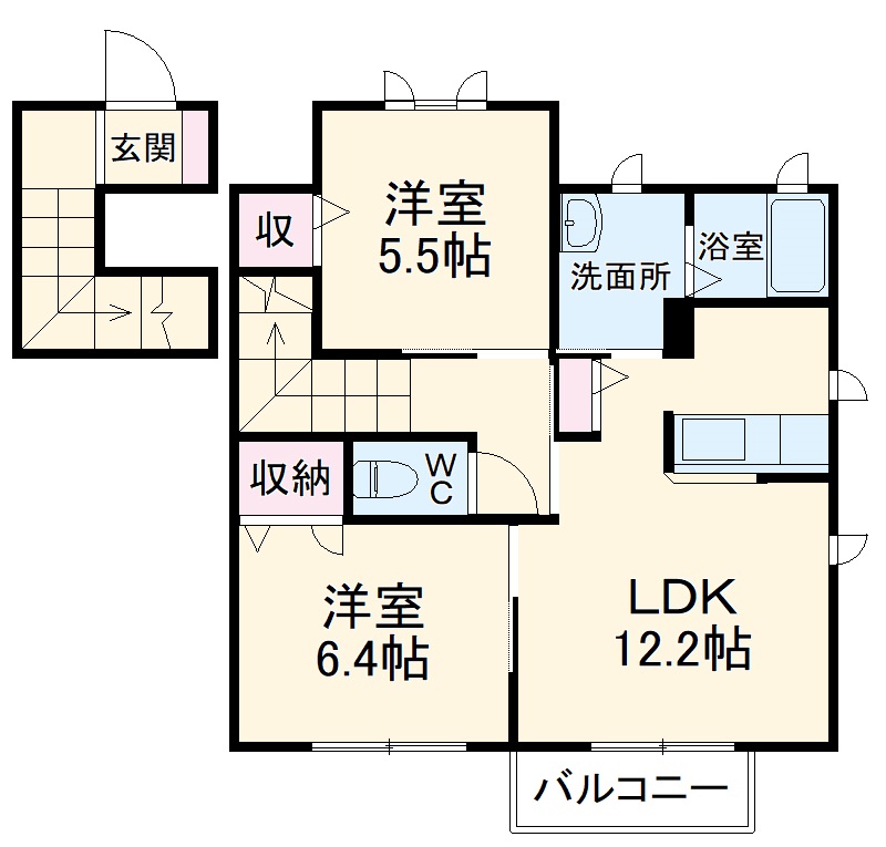 グランメールⅢの間取り