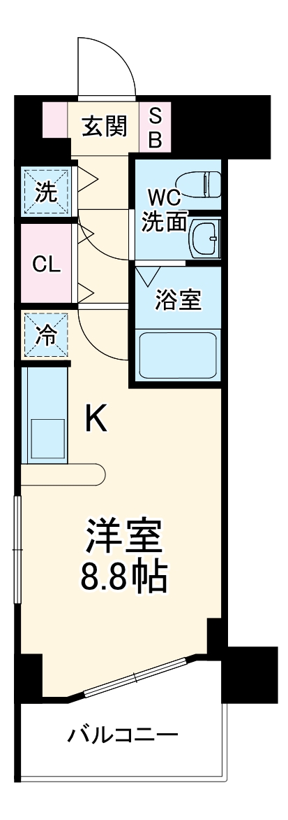 サムティ大阪WESTグランジールの間取り