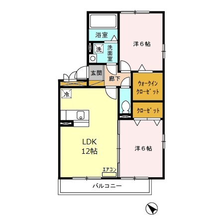 セジュールZEN 弐番館の間取り