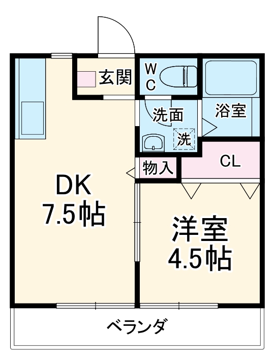 深見ハイツB棟の間取り