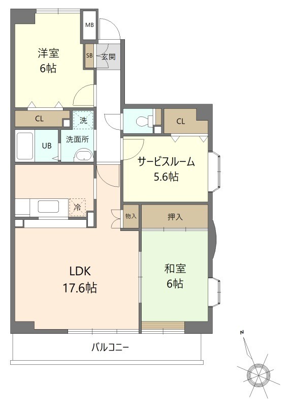 ラ・カーサ中山の間取り