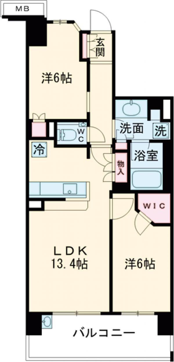 リビオ日暮里グランスイートの間取り
