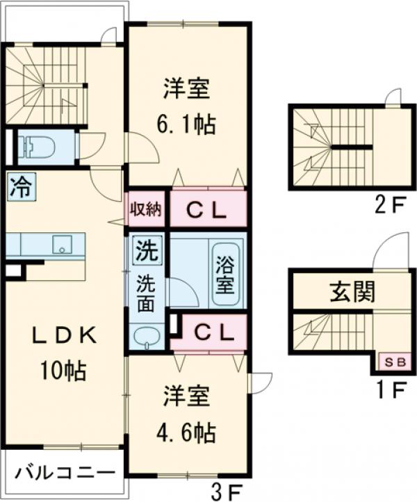 グランヴェール泉ヶ丘Vの間取り