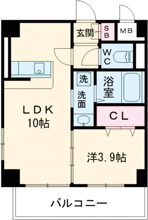 フルール天神の間取り