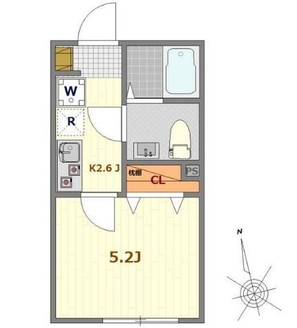 堀切の完工年月(2024年2月)築の賃貸アパートの間取り
