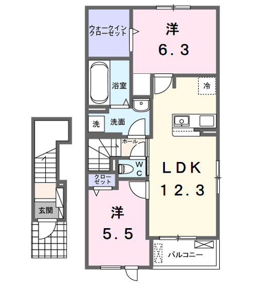 プラーンドルⅩⅥの間取り