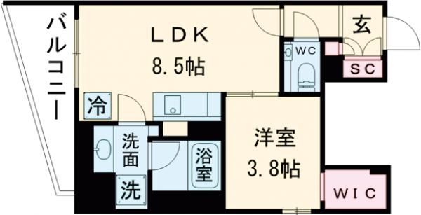 オーキッドレジデンス渋谷富ヶ谷の間取り