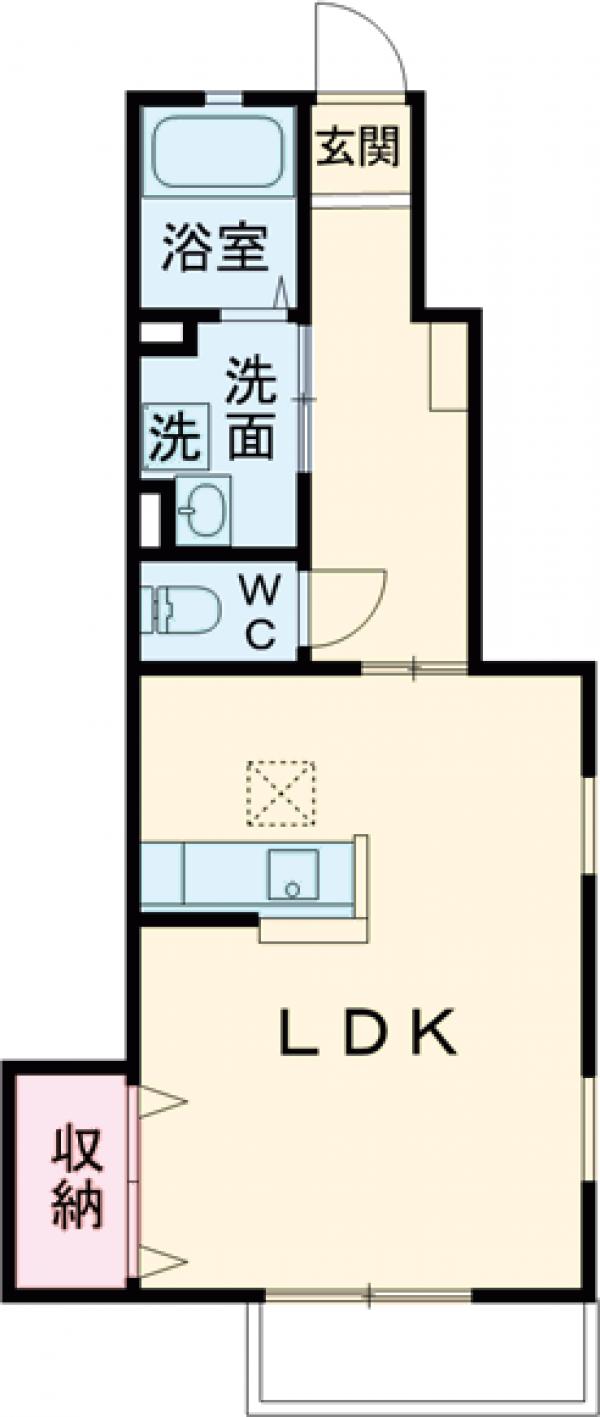 フラッツァ ドゥーズ Cの間取り