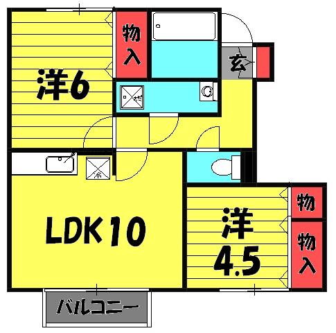 センターフィールド Bの間取り
