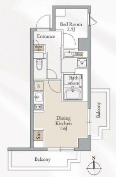 クロスレジデンス高田馬場の間取り
