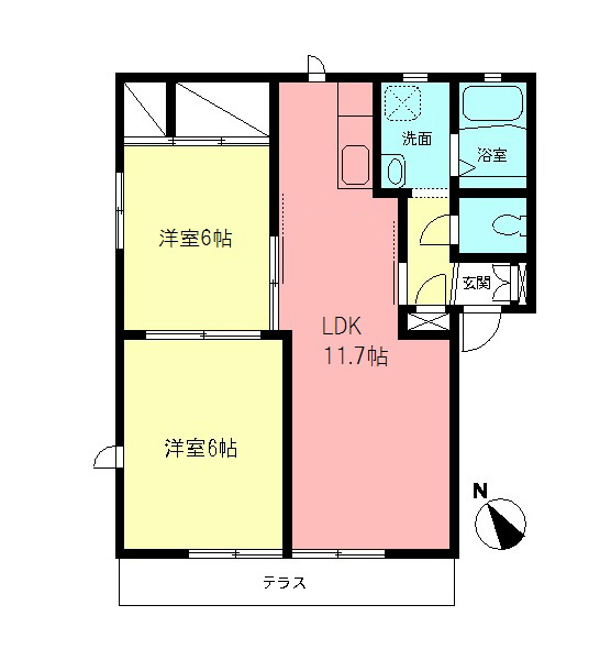 ルミエール蛍田Aの間取り